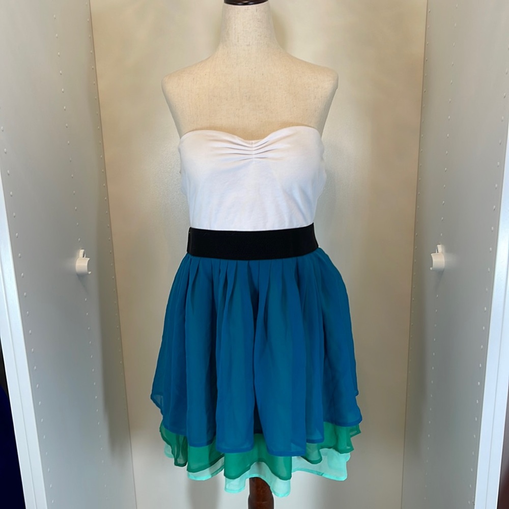 NWT Miss Chevious Strapless Multi Tiered Dress Size XL